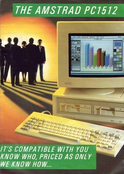 Amstrad PC1512 ordinateur de bureau 1986 professionnel