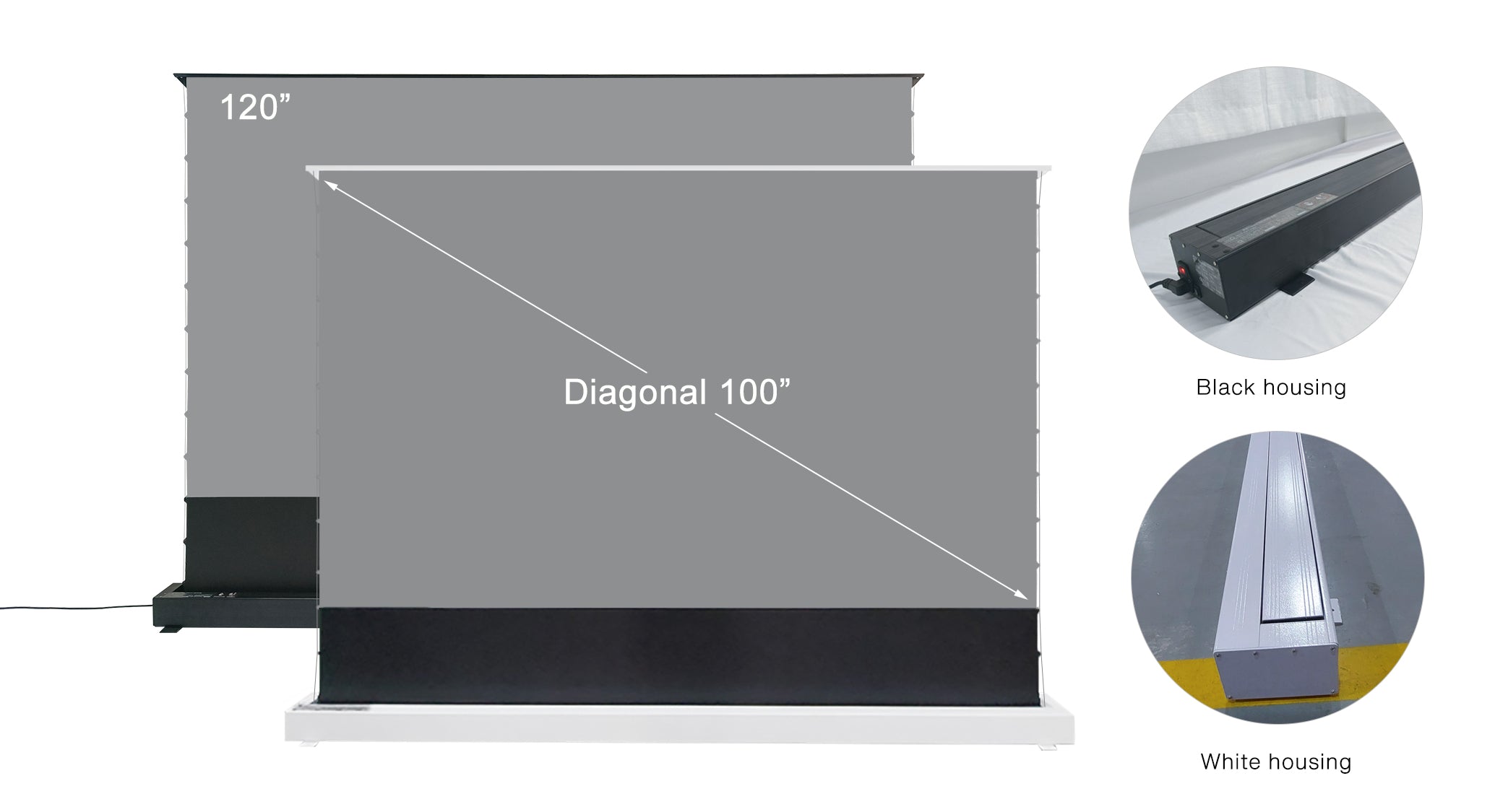 Wemax Projector Screen écran de projection 120" UST ALR motorisé