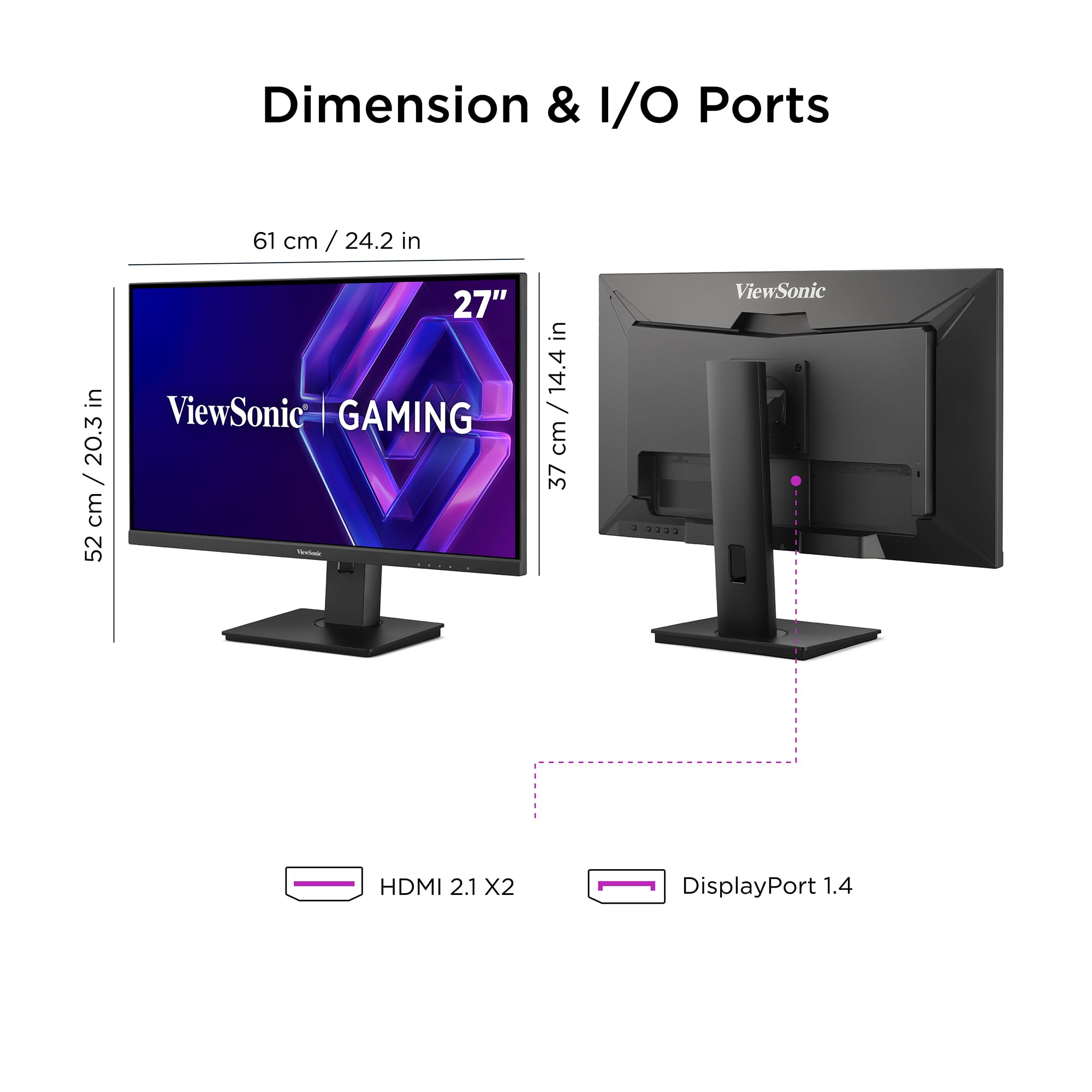 ViewSonic XG2737 27" Écran gamer 520 Hz Full HD IPS