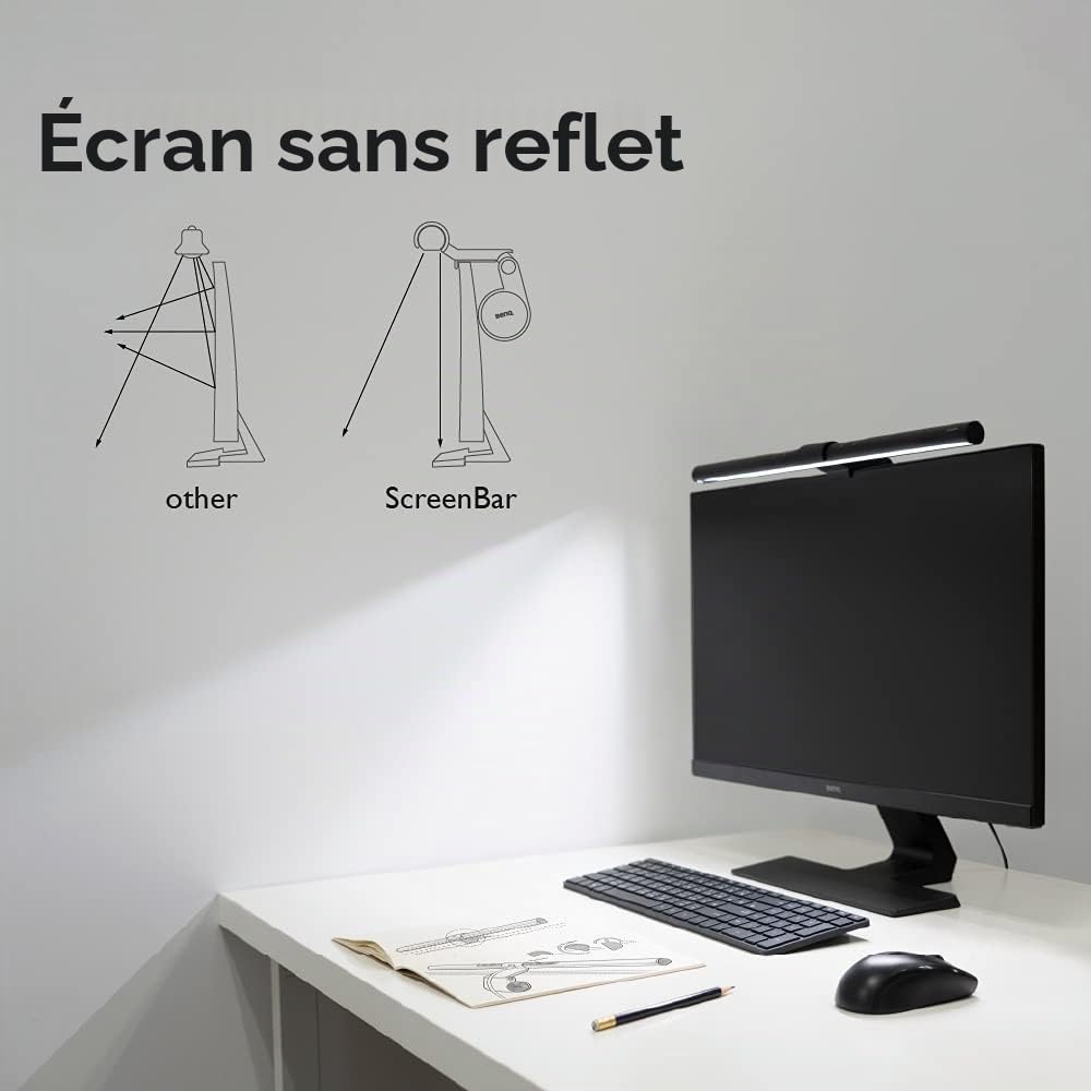 BenQ ScreenBar Barre lumineuse écran LED auto anti-reflet