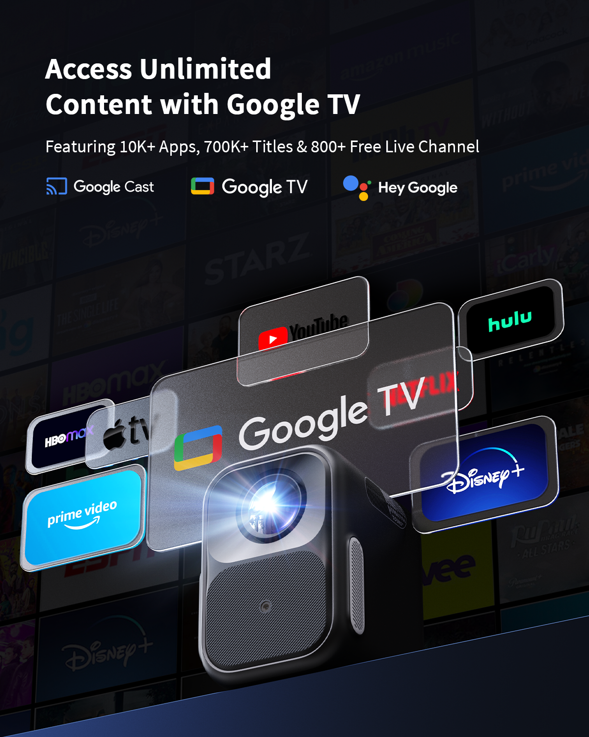 Wemax VP03 vidéoprojecteur Google TV 1080P 300 ISO