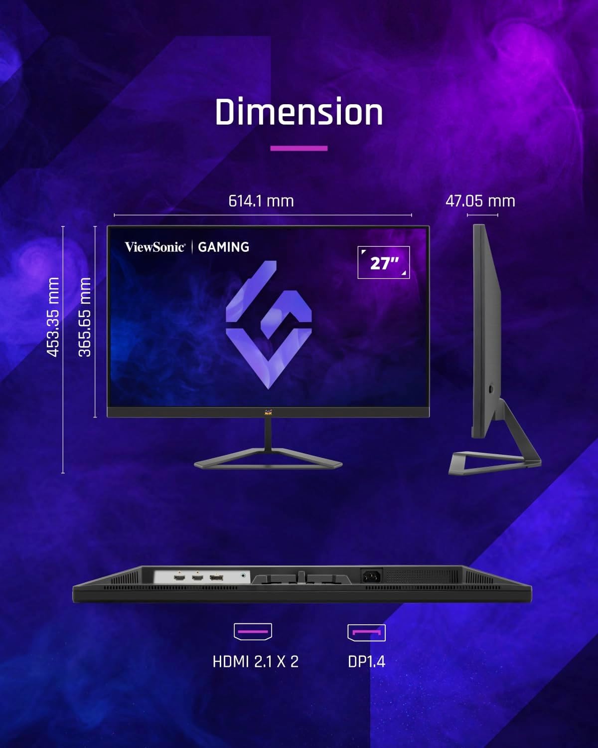 ViewSonic VX VX2758A-2K-PRO-3 écran gaming 27" QHD