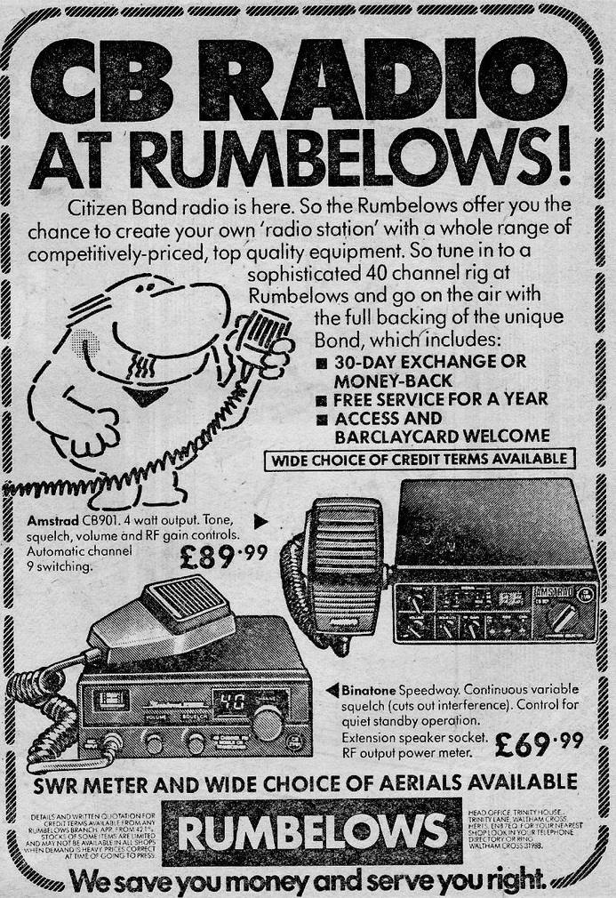 Amstrad Audio CB900 CB901 radio CB émetteur-récepteur 1981