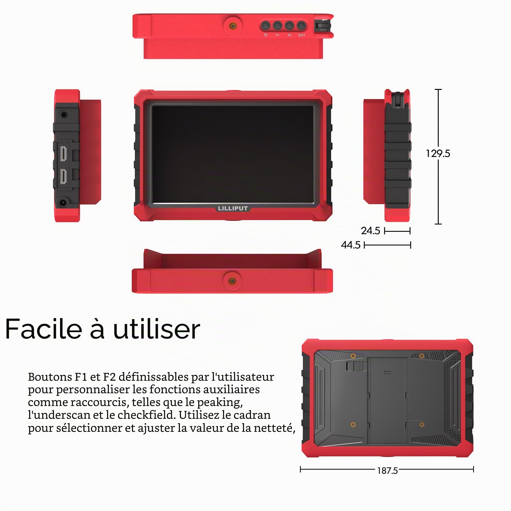 Lilliput A7S moniteur caméra 7" FHD SDI HDMI 4K