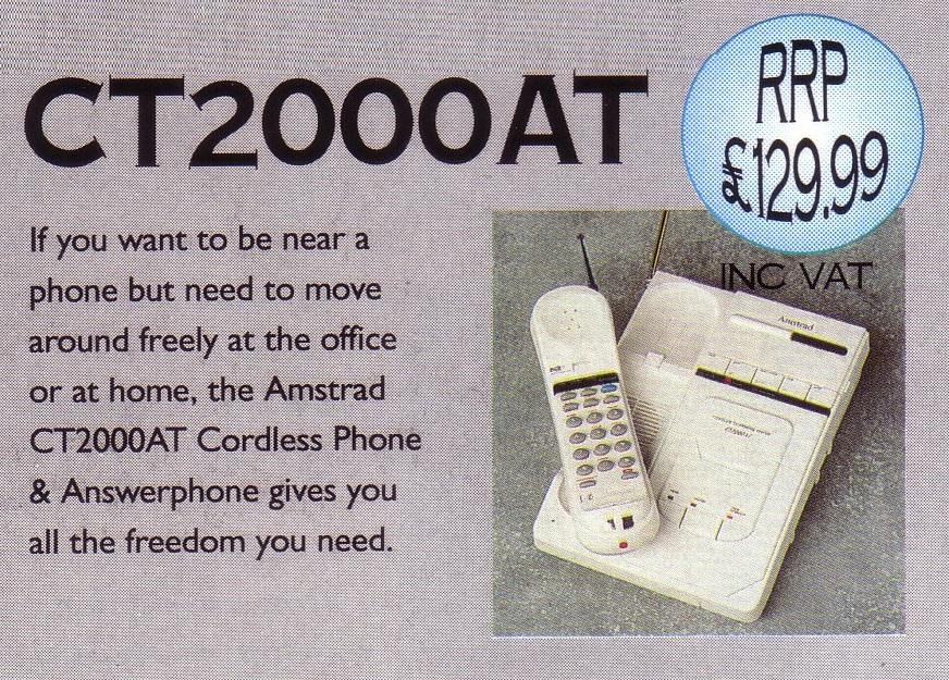 AMSTRAD CT2000AT CT4000AT téléphone sans fil répondeur