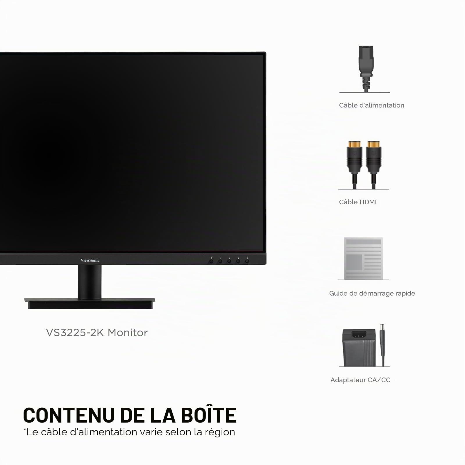 ViewSonic VS3225-2K moniteur 32" QHD IPS 75 Hz HDR10