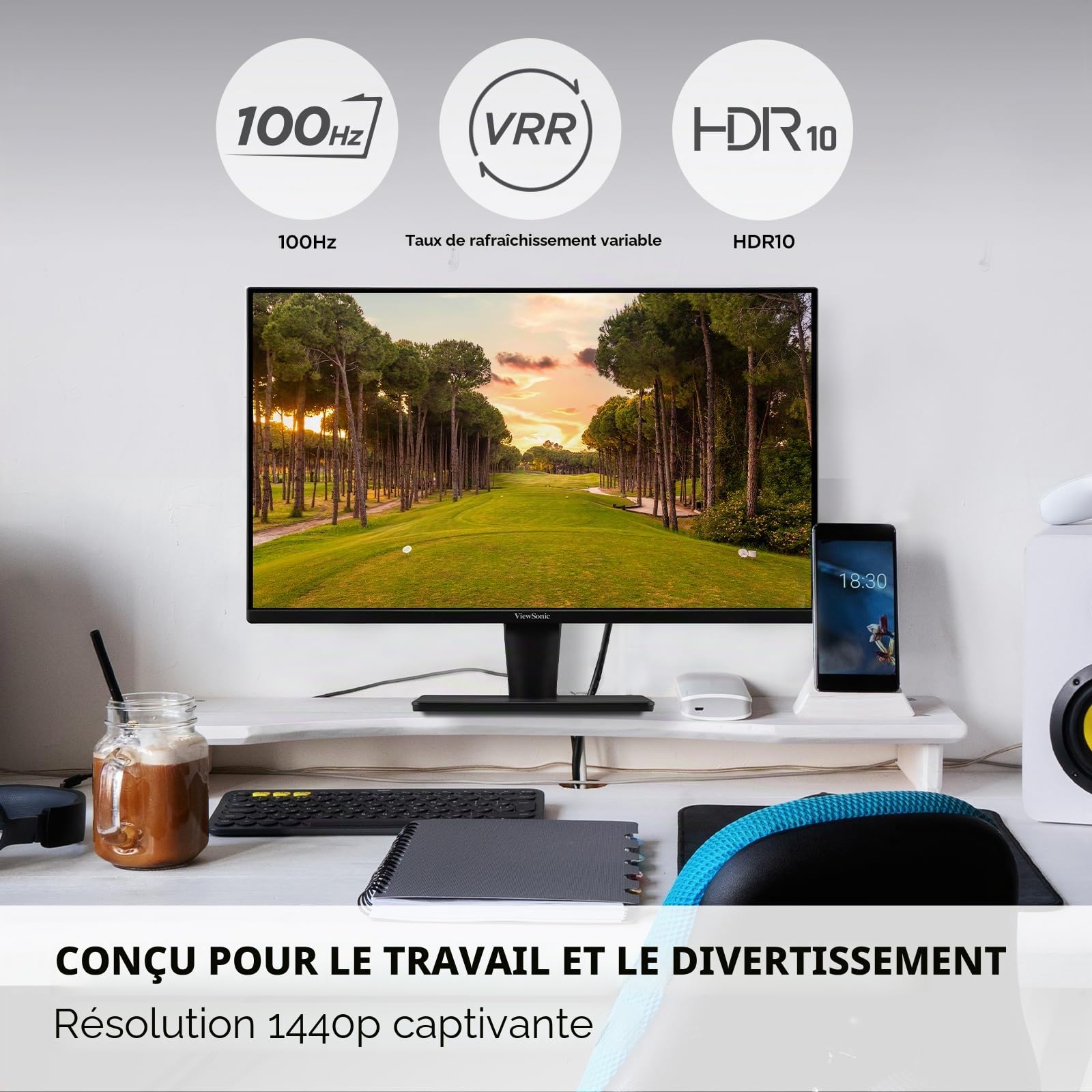 ViewSonic VA VS2725-2K moniteur 27 pouces QHD 100Hz