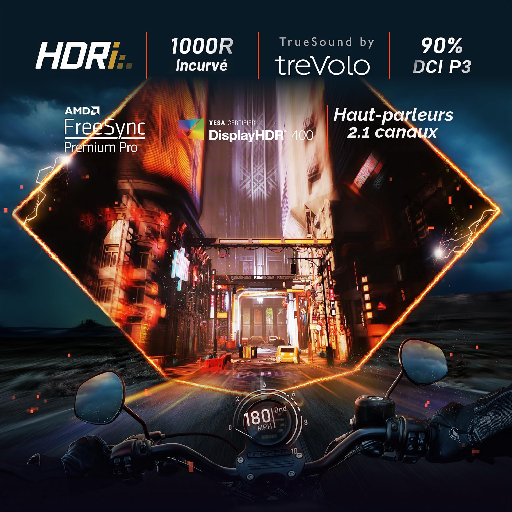 BenQ MOBIUZ EX3210R moniteur gamer 32" incurvé QHD 165 Hz