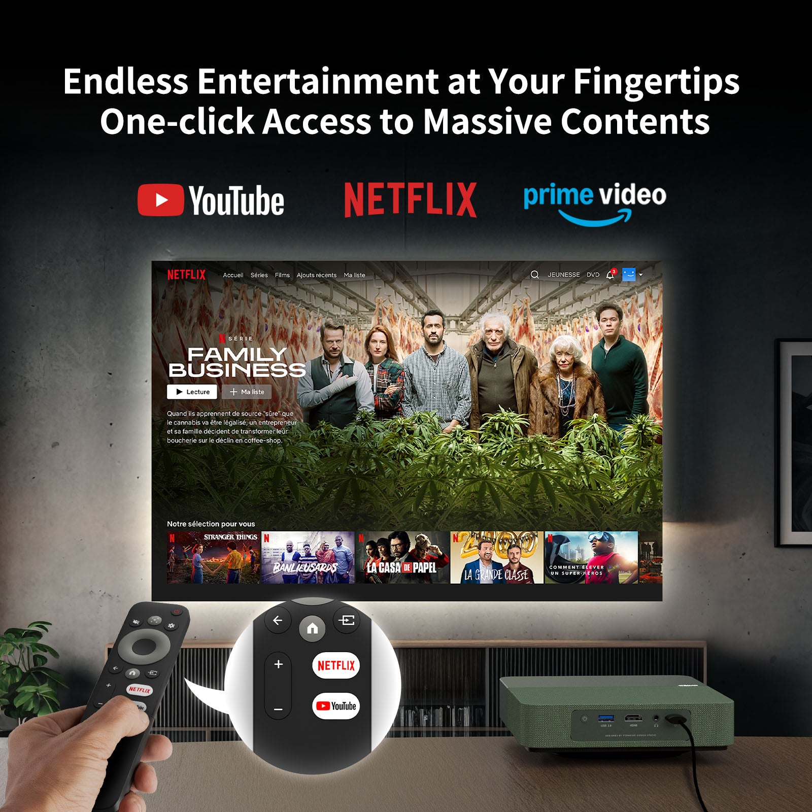 Wemax S5 vidéoprojecteur laser 1080P Netflix portable