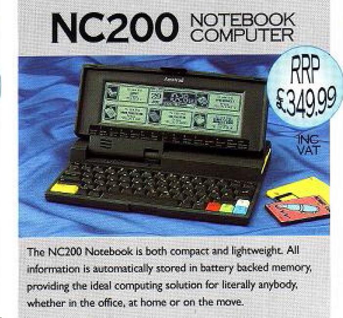 Amstrad NC200 Notebook ordinateur portable 1993