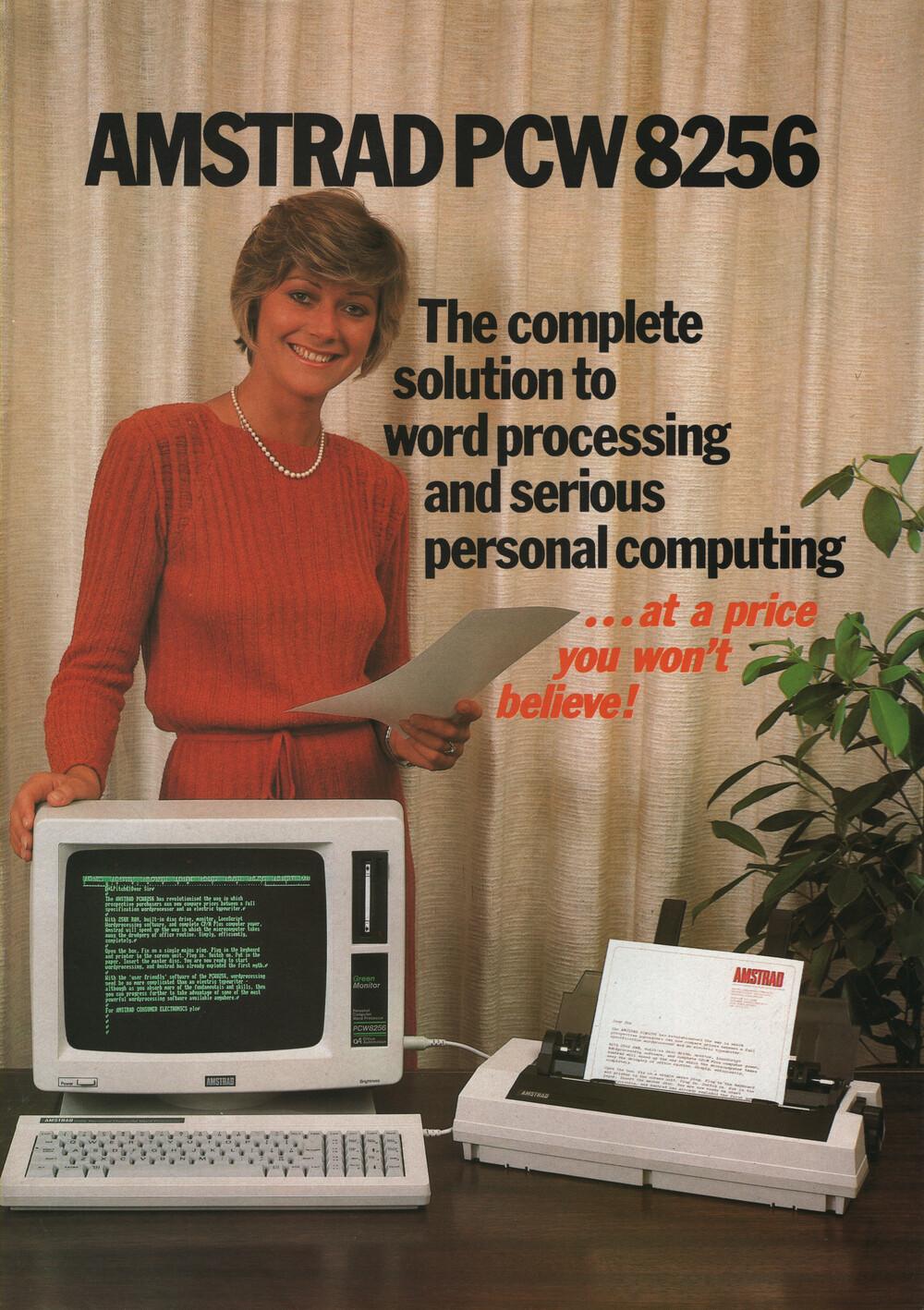 Amstrad Computer PCW8256 traitement de texte avec imprimante