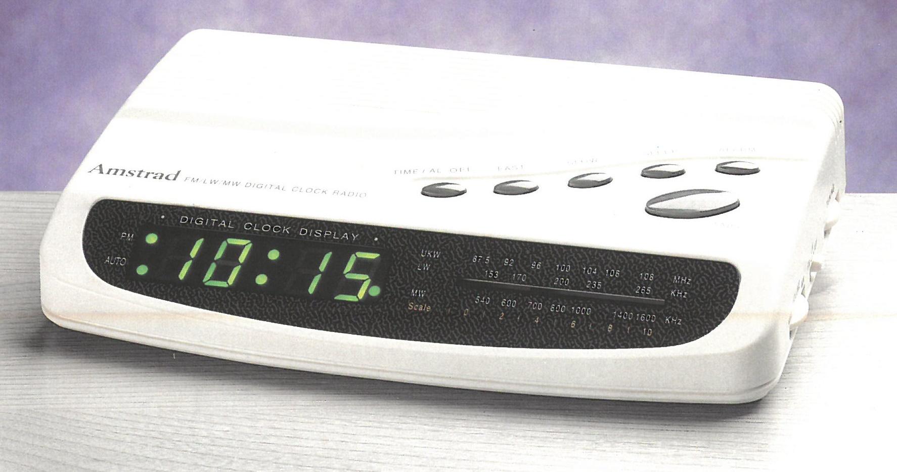 Amstrad CDR250 radio-réveil CD gamme Clock Radio