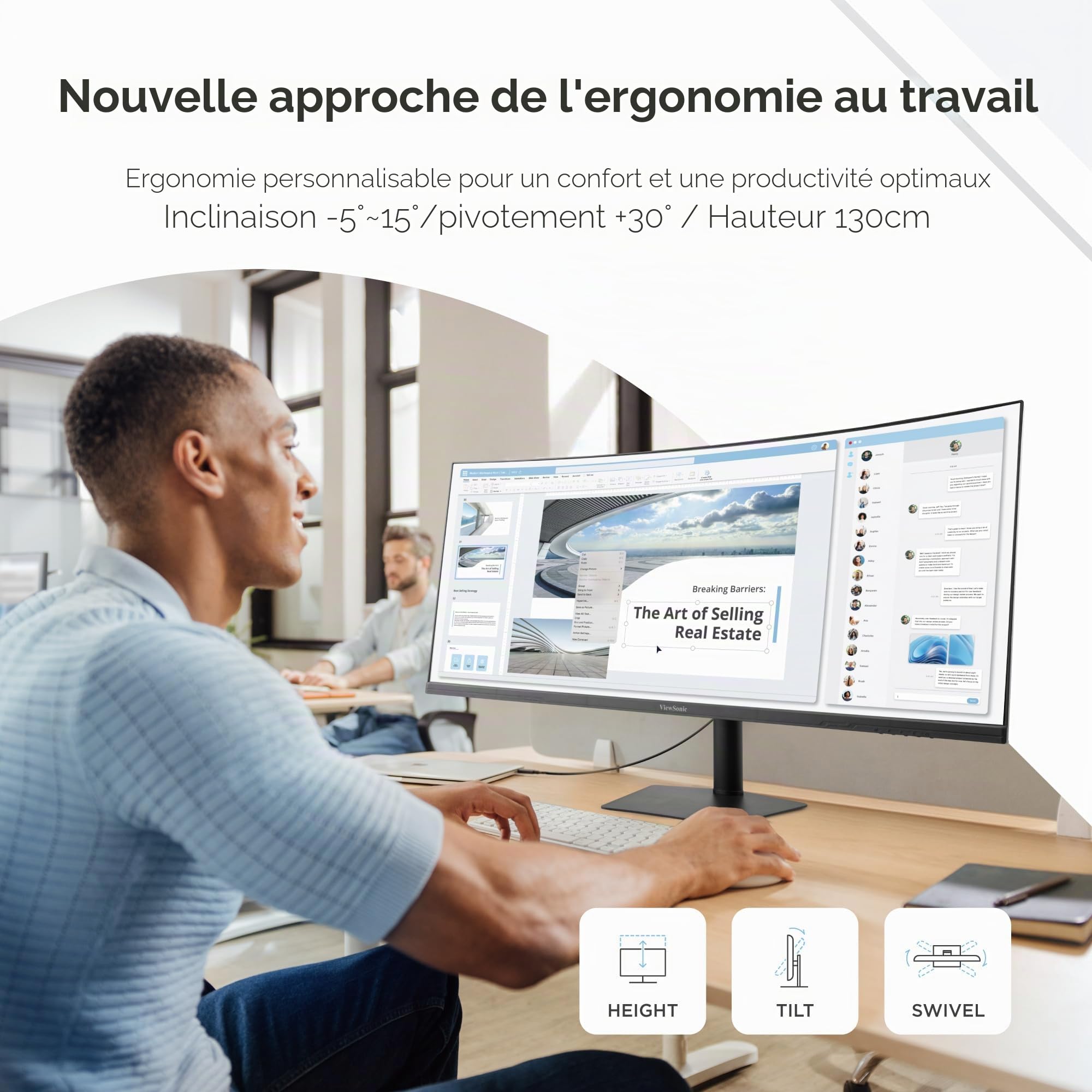 ViewSonic VA3820C Moniteur 38" incurvé UWQHD USB-C 96W