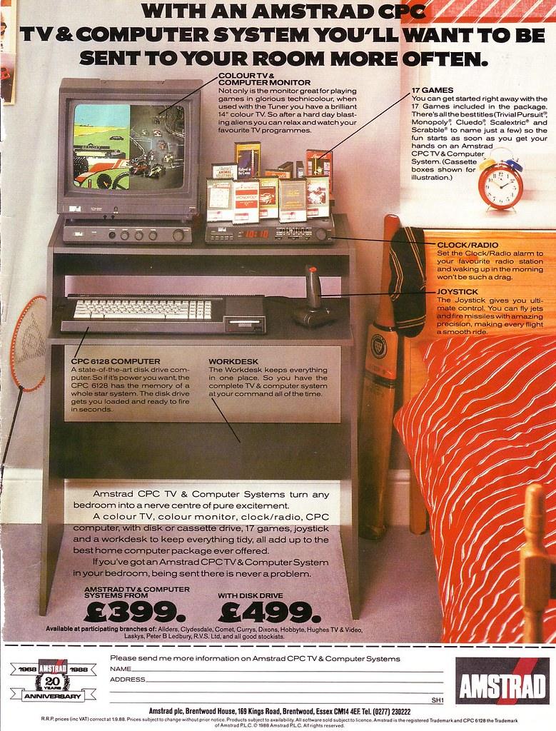 Amstrad Computer CPC6128 ordinateur avec lecteur disquette