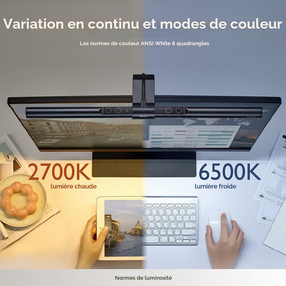 BenQ ScreenBar Barre lumineuse écran LED auto anti-reflet