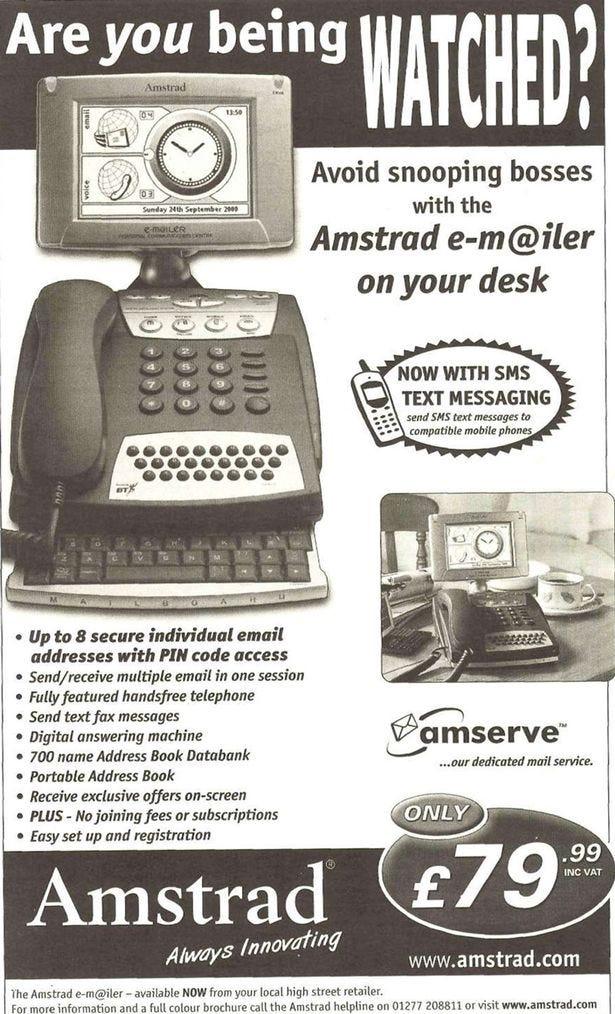 Amstrad Emailer EM2000 téléphone mail écran LCD mains libres