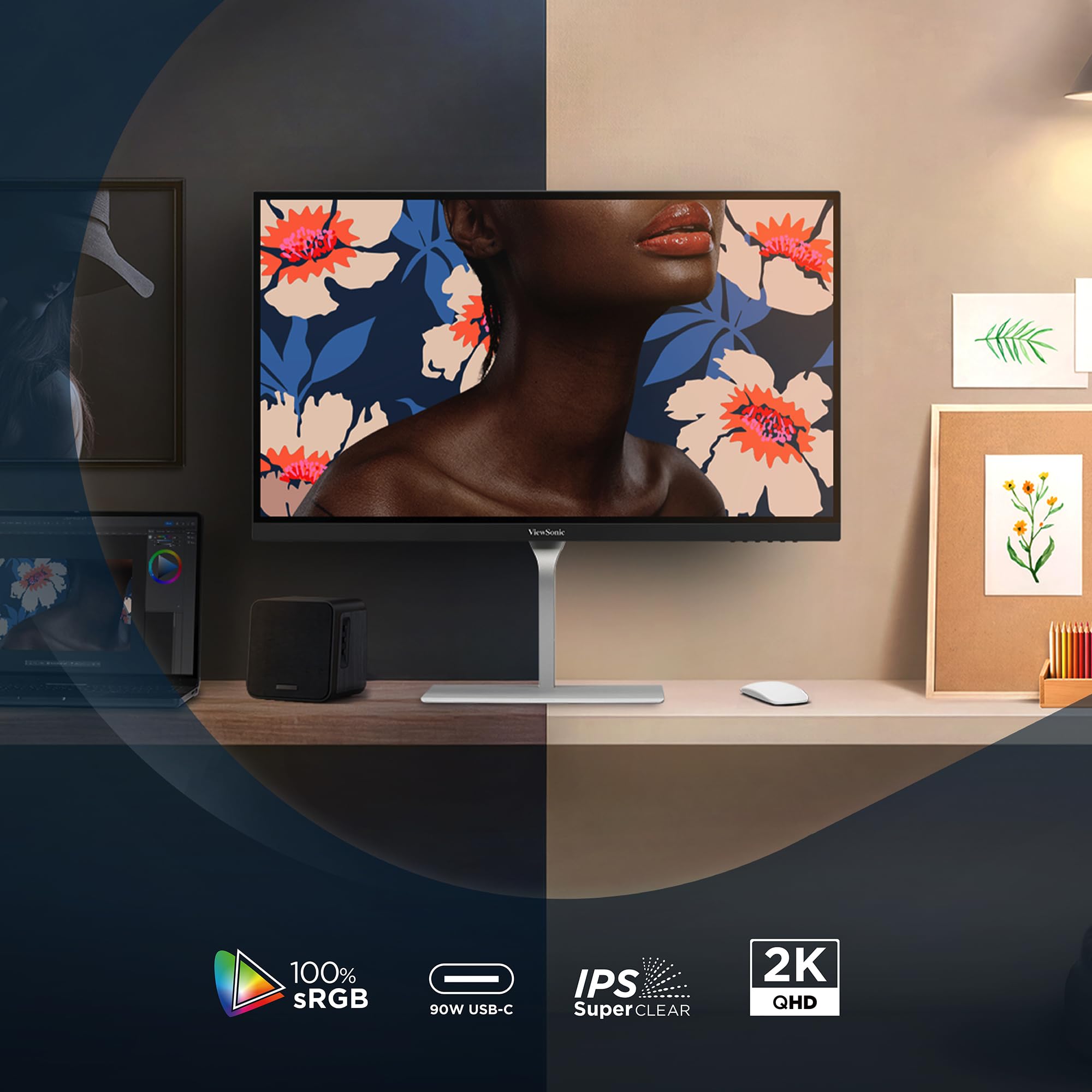 ViewSonic VP2766-2K moniteur 27" QHD 120Hz USB-C 90W sRGB