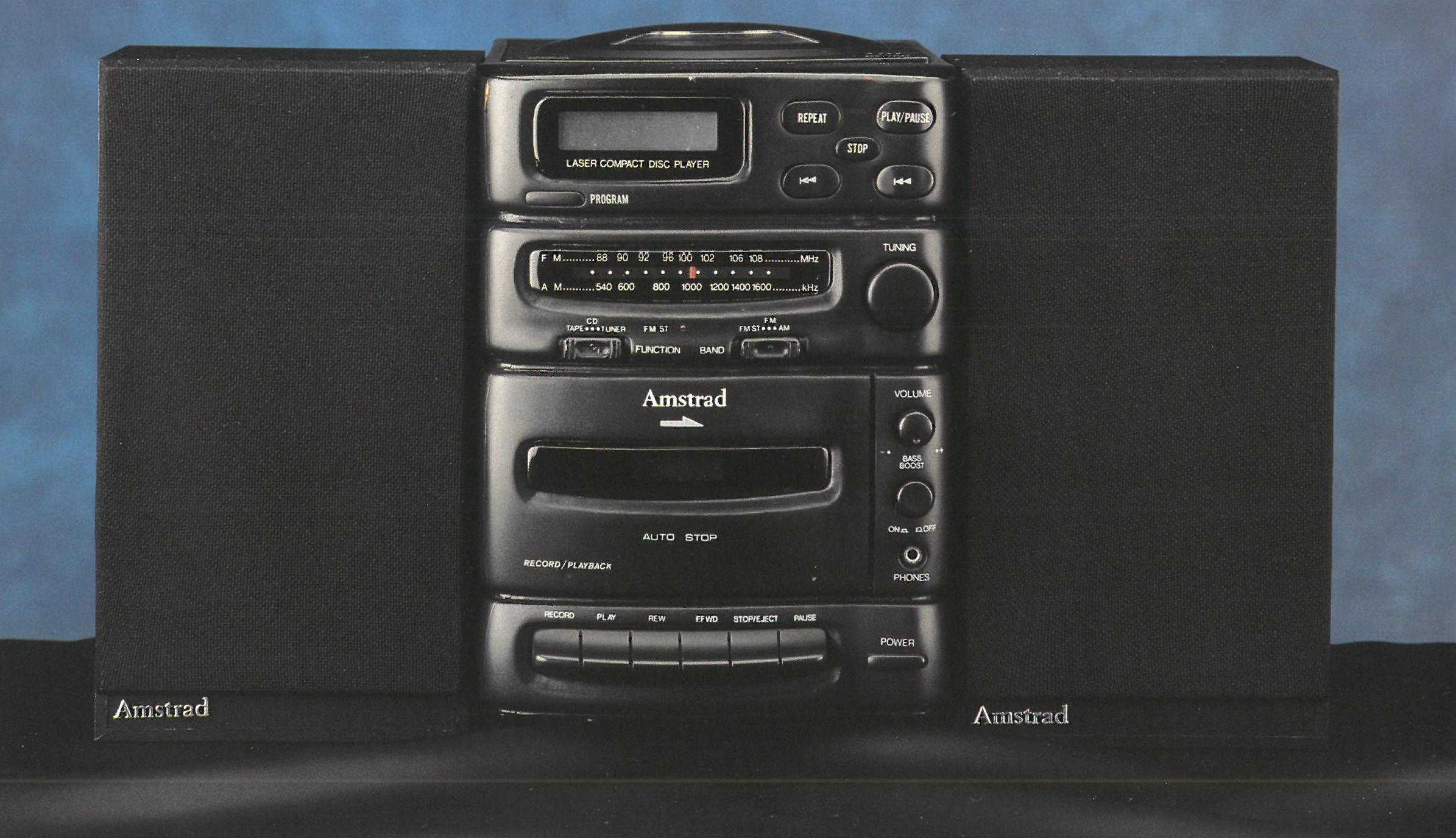 Amstrad Audio Micro MC100 chaîne micro CD avec enceintes