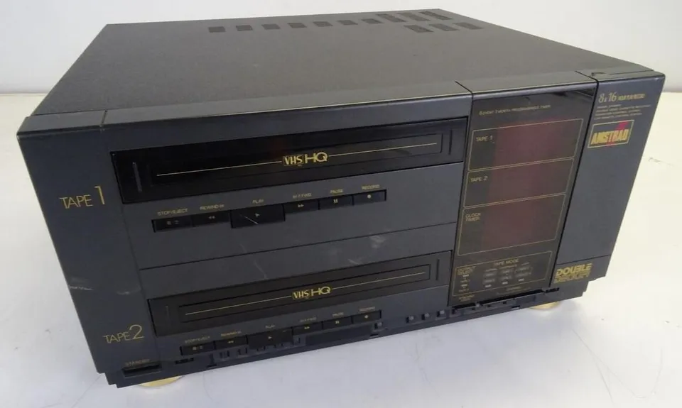 Amstrad TV Video DD8900 magnétoscope double deck VHS 1990