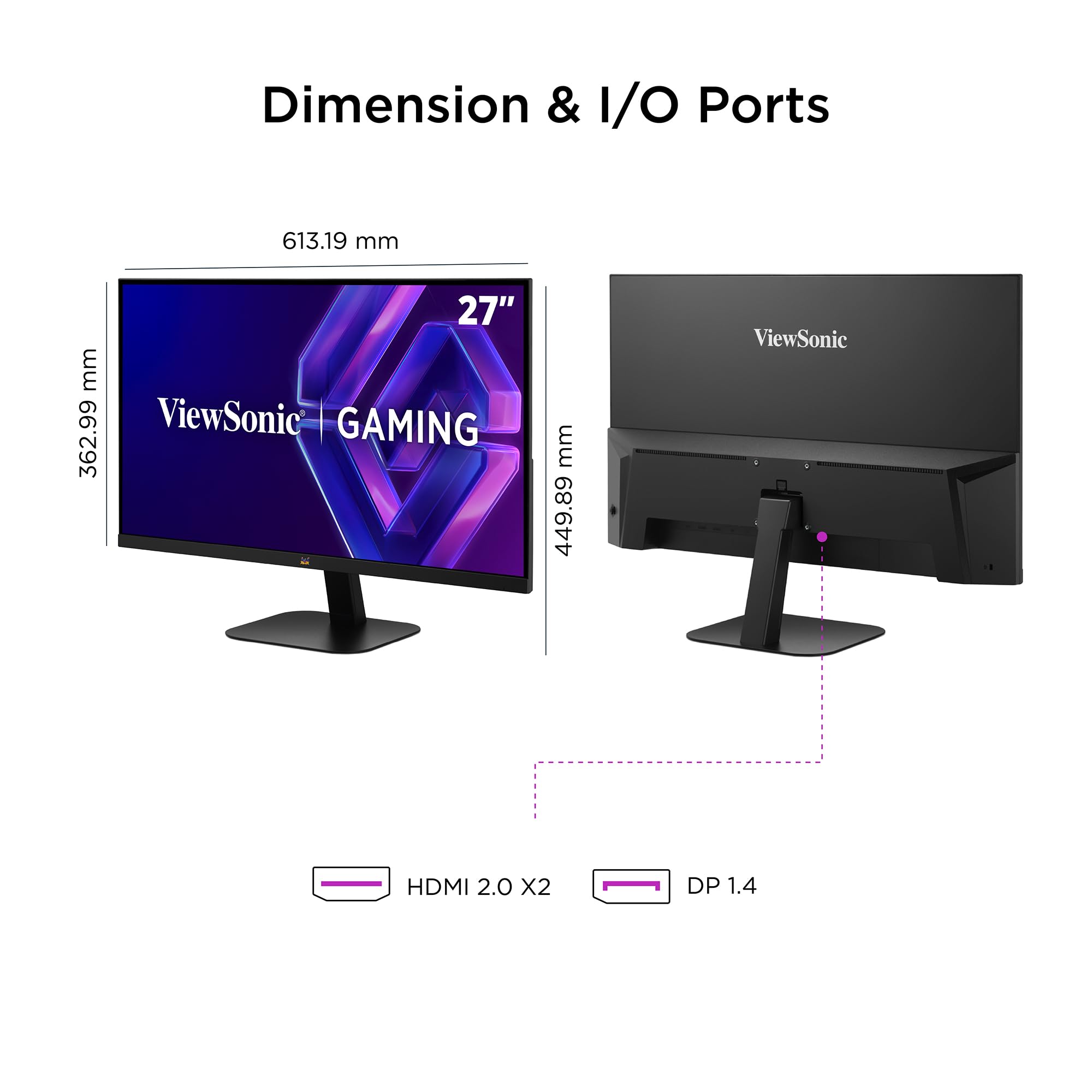 ViewSonic VX2757-2K-PRO écran gamer 27 pouces WQHD 200Hz