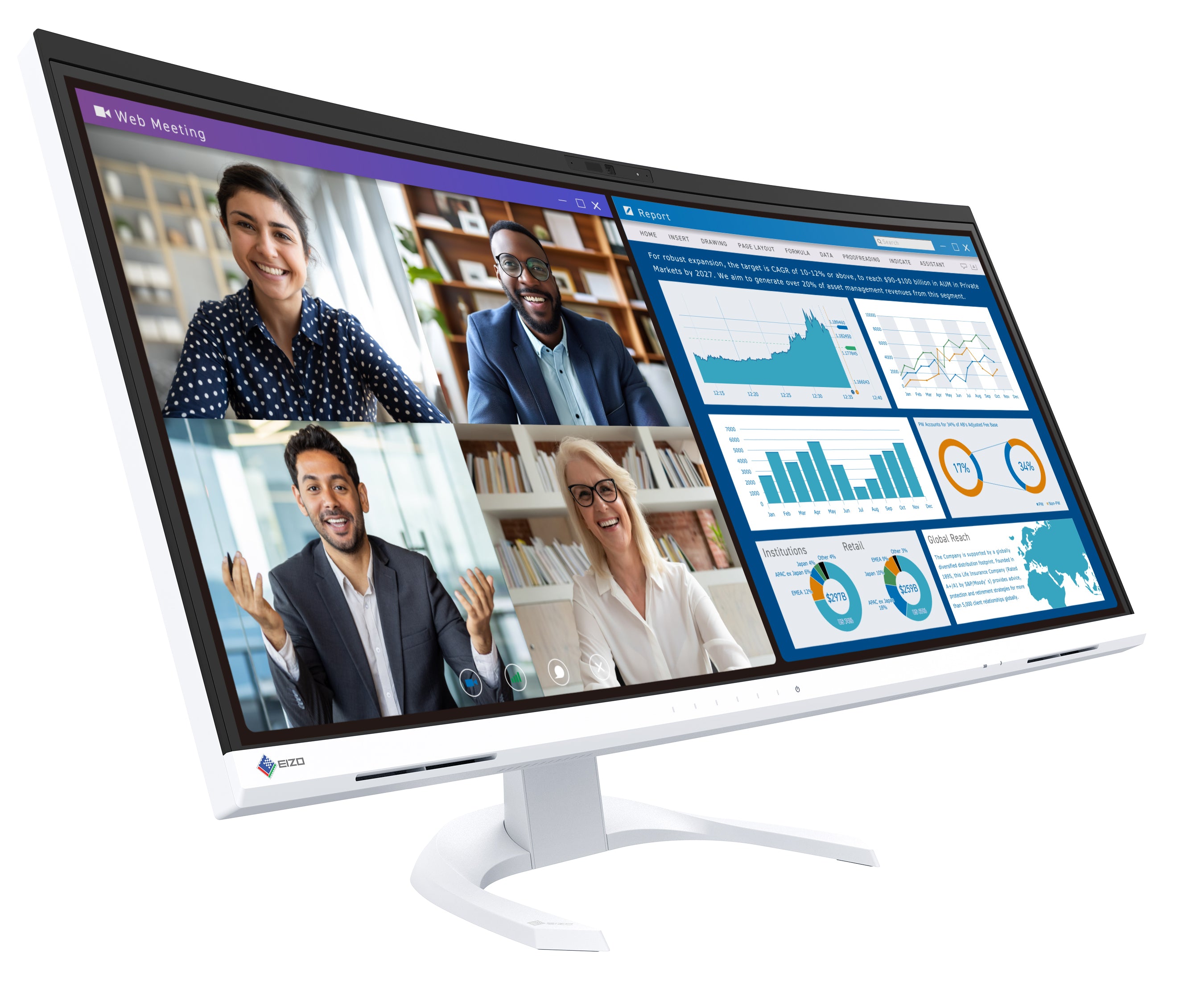 EIZO FlexScan EV3450XC moniteur 34" incurvé noir