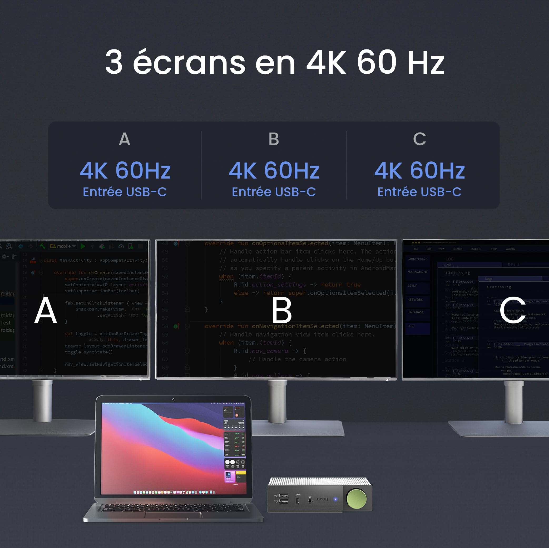 BenQ beCreatus DP1310 dock USB-C 13-en-1 HDMI 4K