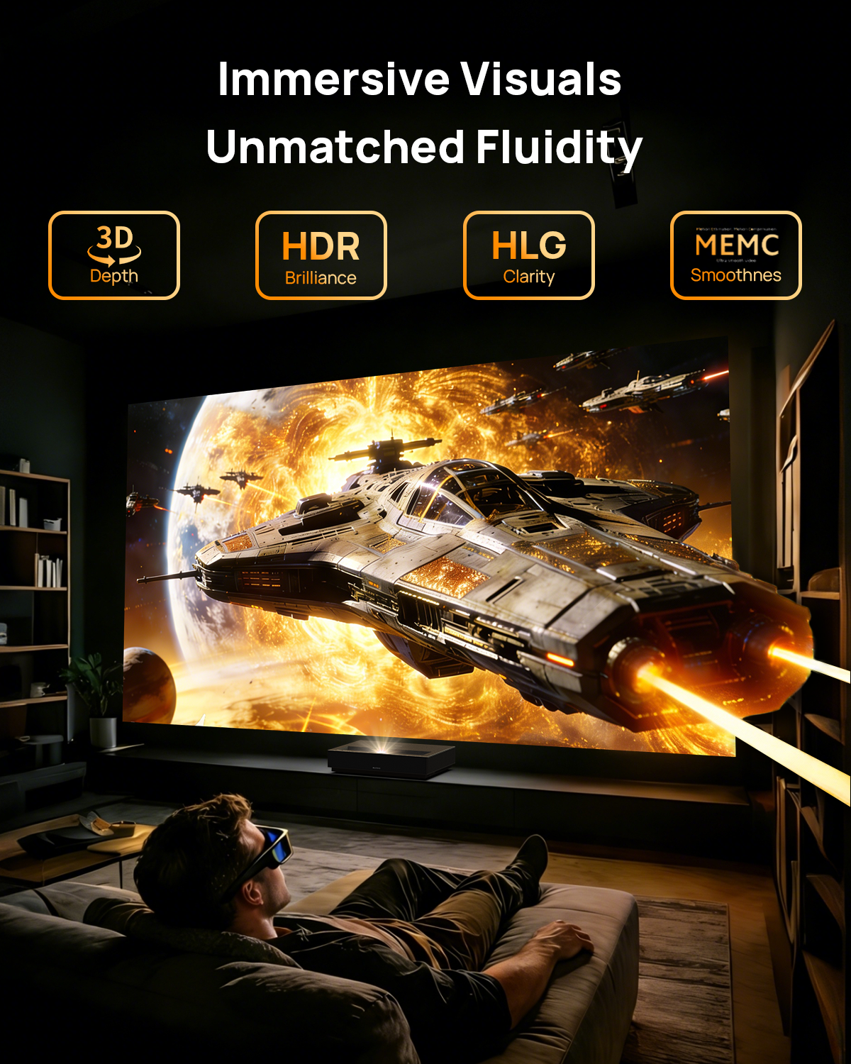 Wemax Nova Pro vidéoprojecteur laser 4K UST prise US
