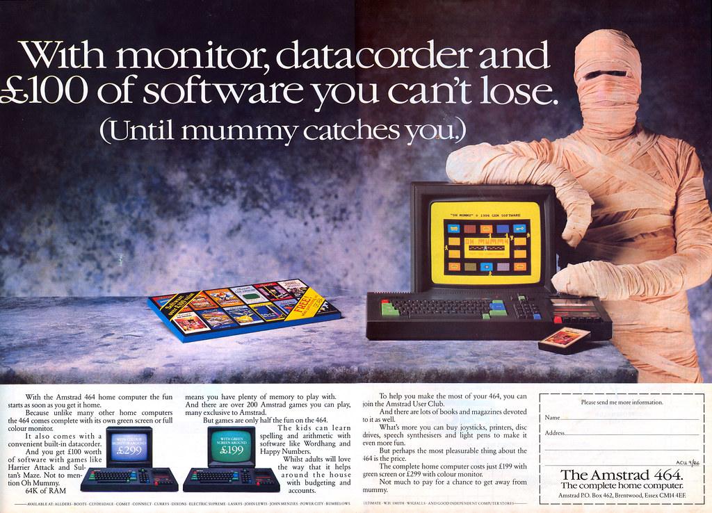 Amstrad Computer CPC464 ordinateur cassette 64K moniteur couleur