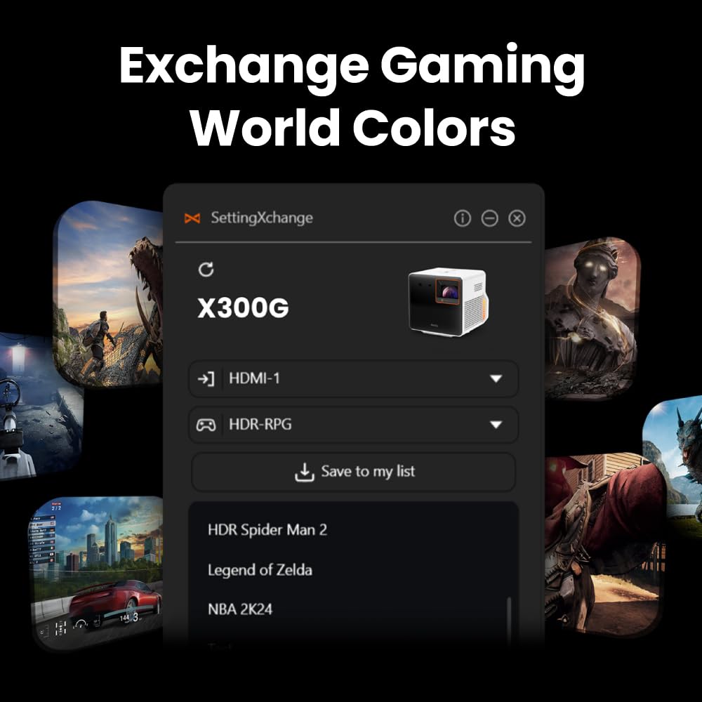 BenQ X300G vidéoprojecteur gaming 4K LED portable