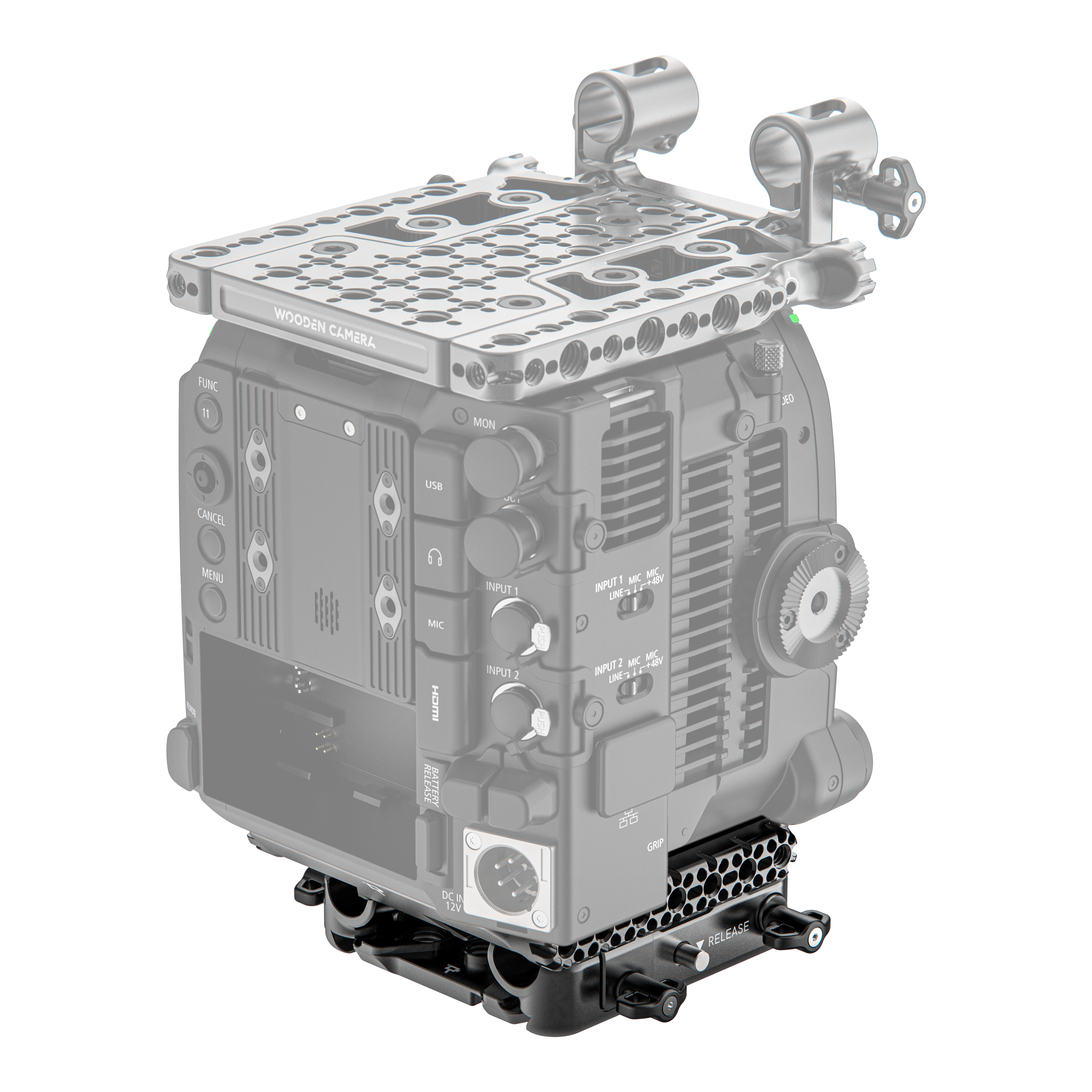 Wooden Camera Base Plate System Canon EOS C400 ARCA
