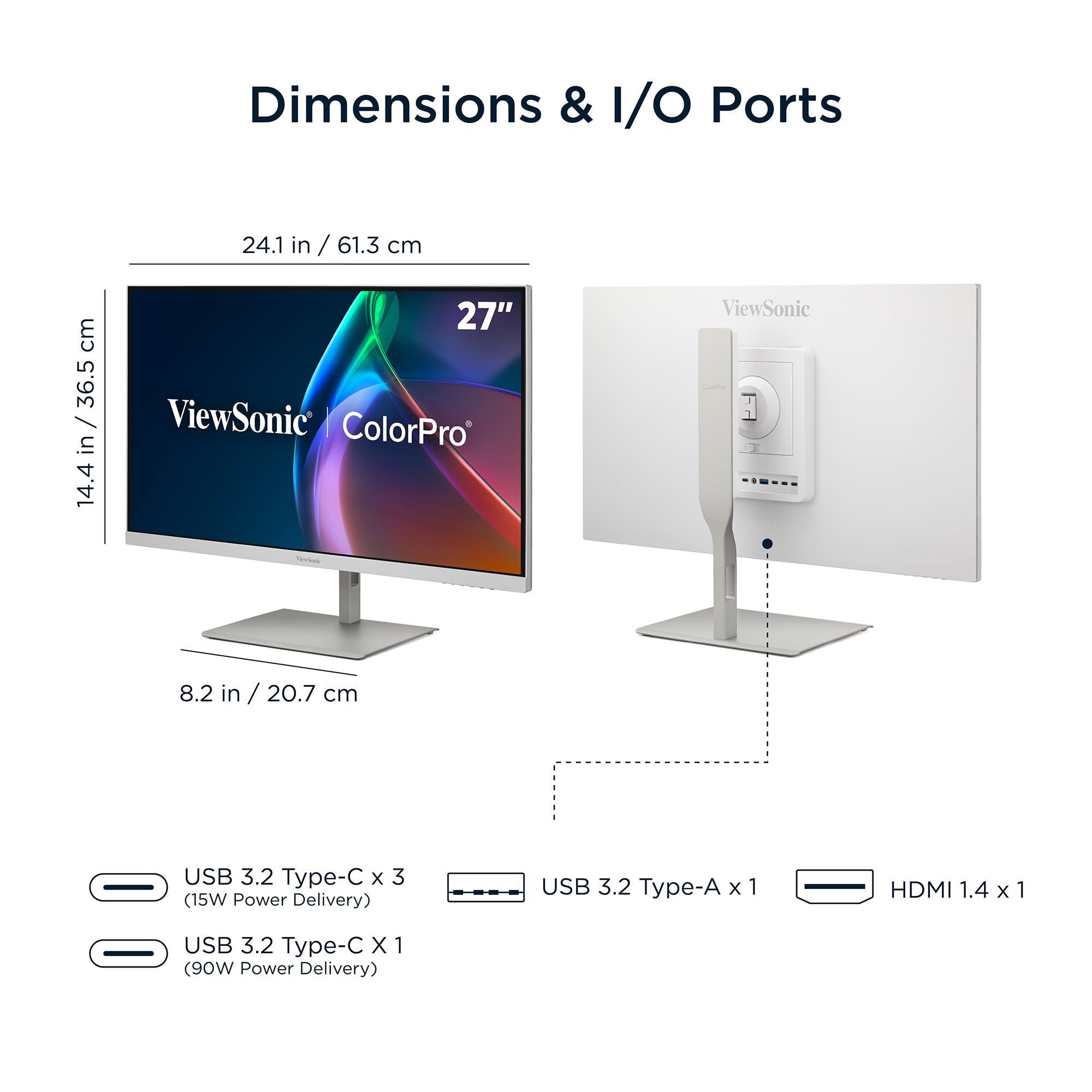 ViewSonic VP2766-2K-W moniteur 27" QHD Pantone 120Hz