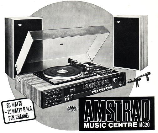 Amstrad MC20 chaîne stéréo platine cassette enceintes