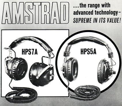 Amstrad Audio HPS5A HPS6A HPS7A casque stéréo filaire