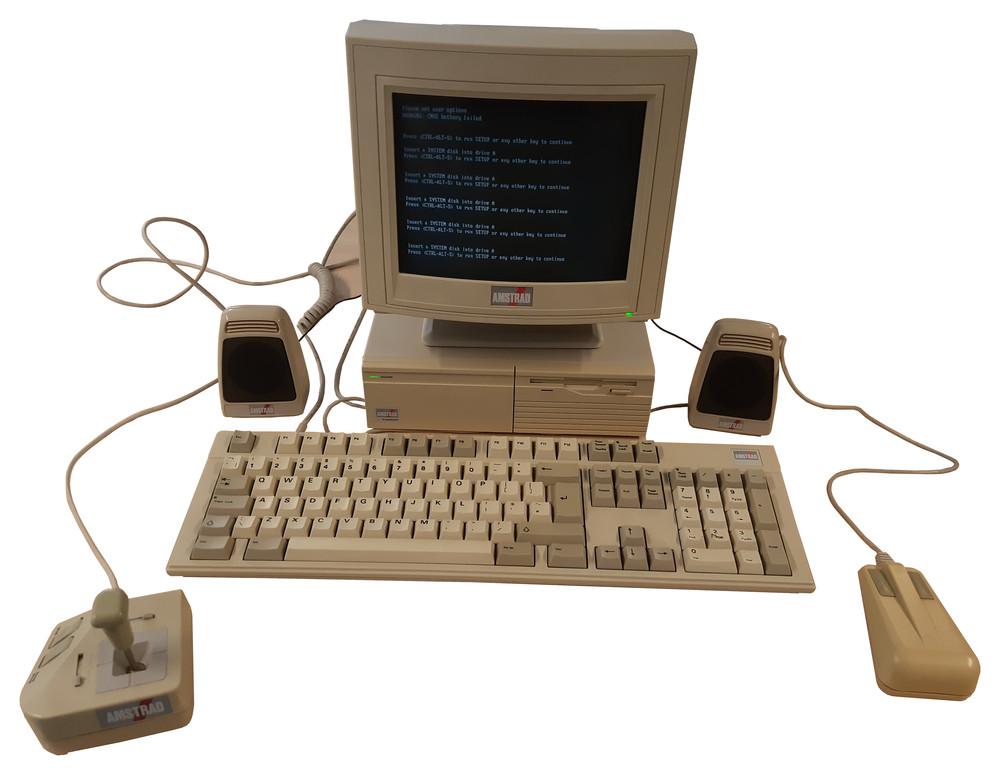 Amstrad Computer PC4000 PC4386 ordinateur de bureau écran 8 pouces