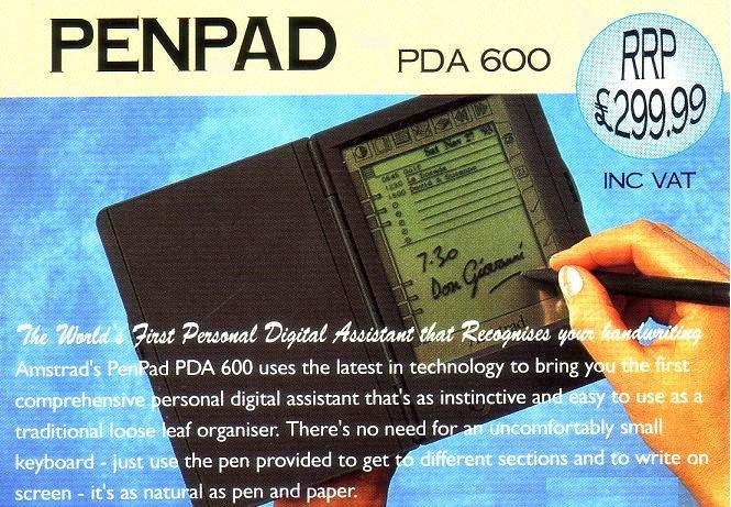 Amstrad Computer PDA600 PenPad organiseur PDA 1993