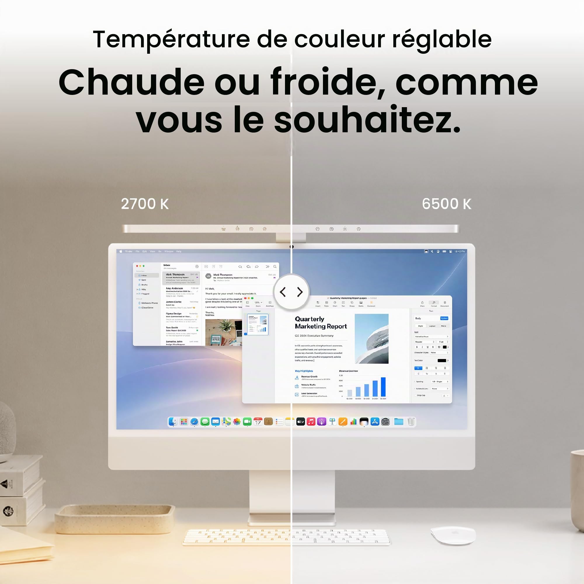 BenQ iScreenBar barre lumineuse iMac magnétique sans reflet