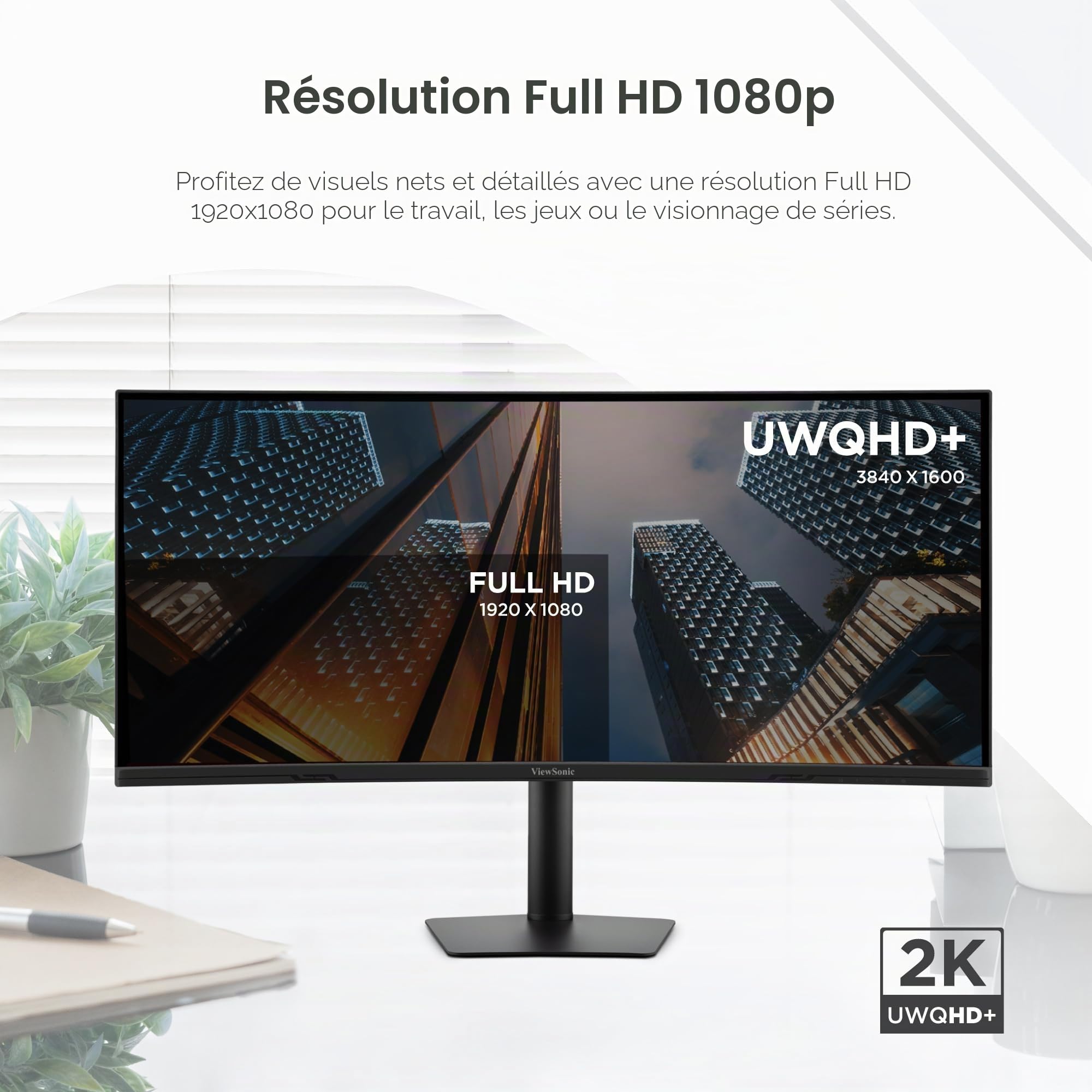 ViewSonic VA3820C Moniteur 38" incurvé UWQHD USB-C 96W