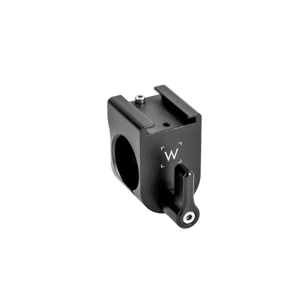 Wooden Camera Rod 19mm Rod Clamp to Cold Shoe Mount