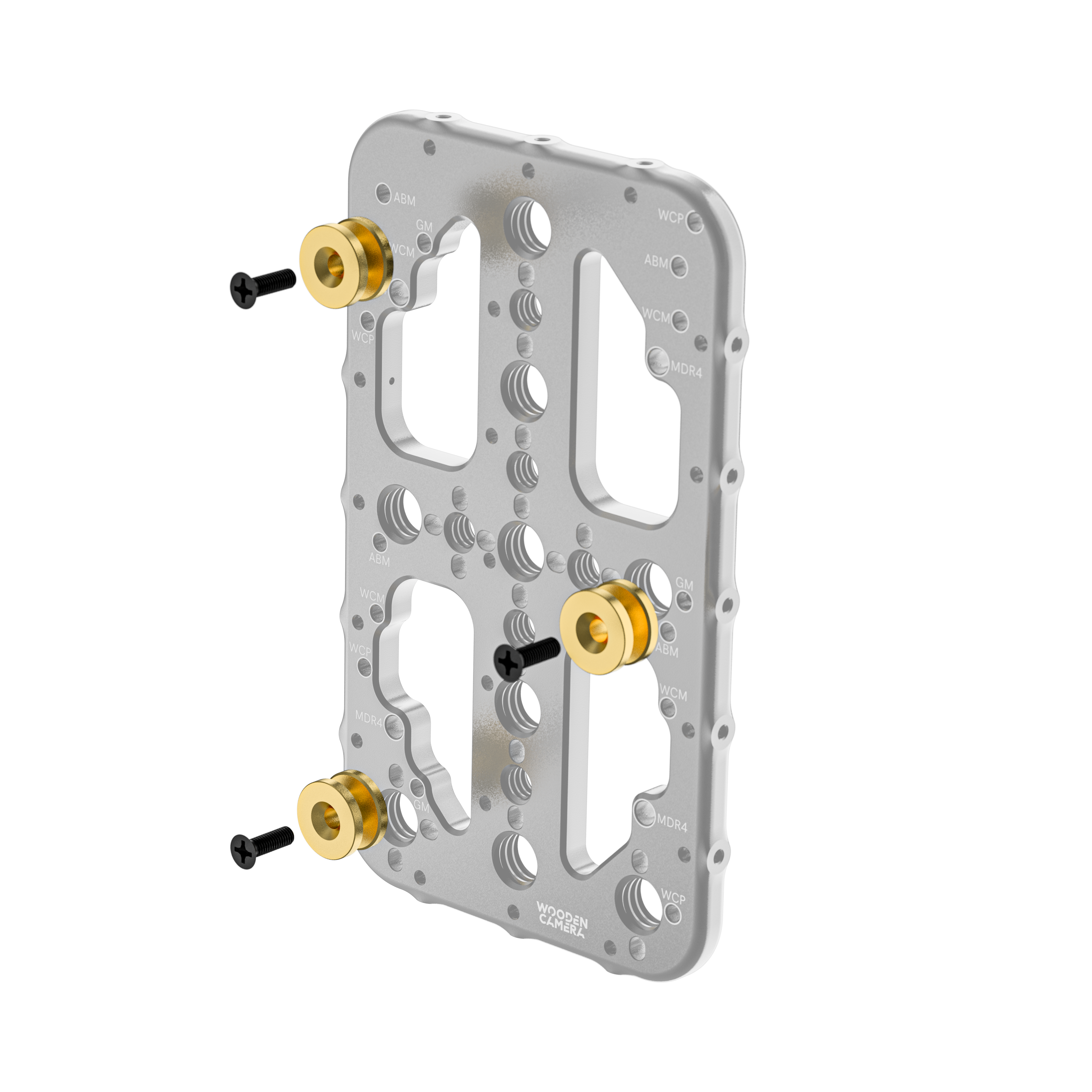 Wooden Camera Power Gold Mount Stud plots x3 batterie