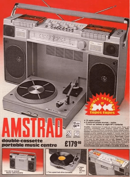 Amstrad Audio 8060 radiocassette portable tourne-disque
